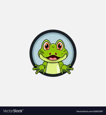funny frog head character design perfect
