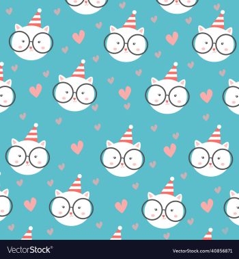 cat with glasses pattern