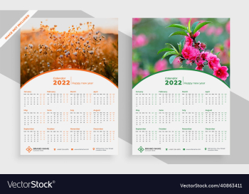 calendar design template 2022