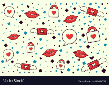 hand drawn outline valentines objects background