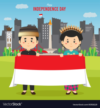 flat indonesia independence day background