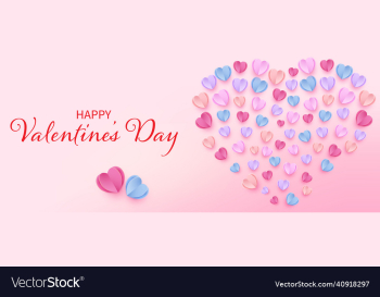 happy valentine s day banner horizontal poster