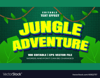 text effects jungle adventure
