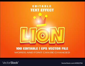 lion text effect