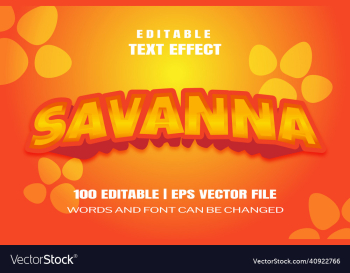 savanna text effect