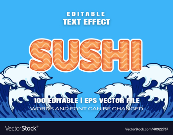 sushi text effect