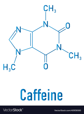 caffeine stimulant molecule skeletal formula