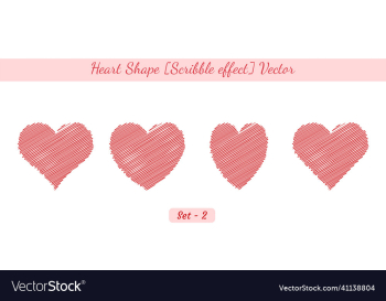 heart shape object with scribble effect