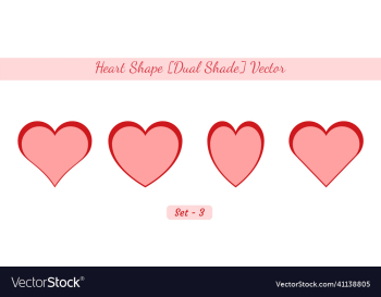 creative heart shape object set heart shape