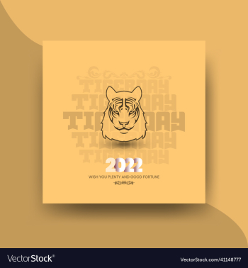 year of the tiger or chinese new 2022 design