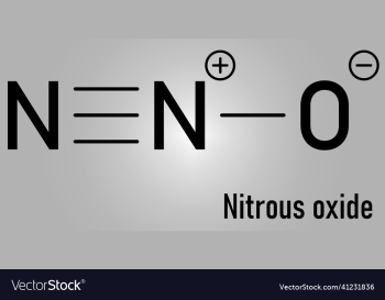 nitrous oxide or nos laughing gas n2o molecule