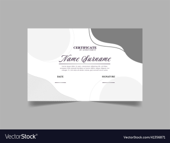 minimalist bohemian style certificate design