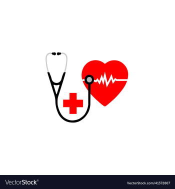 stethoscope medical equipment flat icon