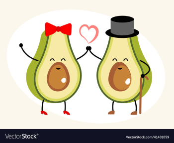 cute avocado couple