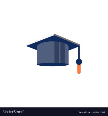 graduation and diploma cap flat icon