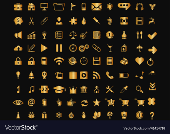 universal icons gold gradients