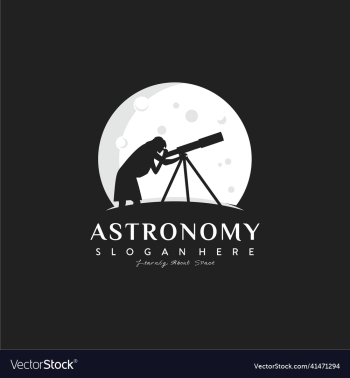 abstract astronomy girl silhouette in the moon