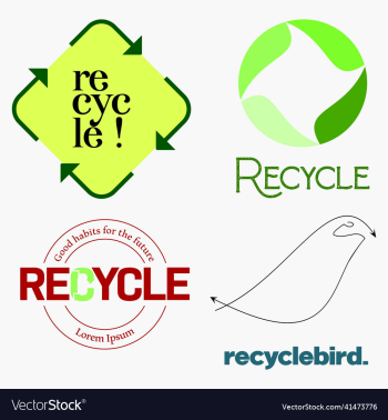 4 recycle modern logo simple art
