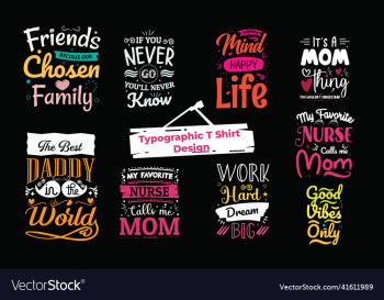 creative typographic design template for t shirt