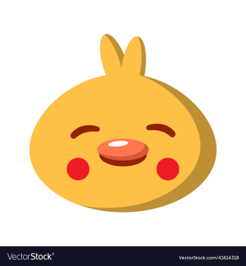 cute duck head flat icon