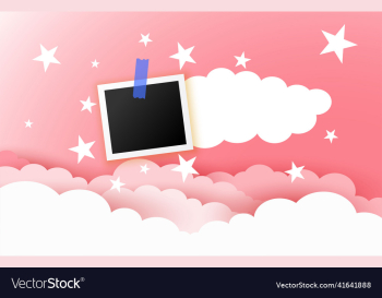 photo frames with clouds stars