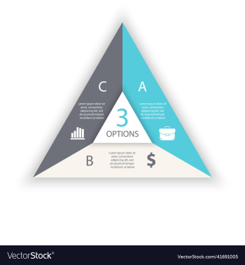 business infographic template with 3 steps