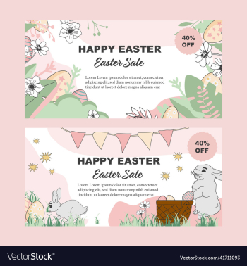 happy easter sales banners