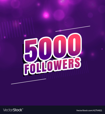 5000 followers of social media background design