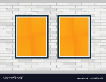 brick pattern background with blank set poster