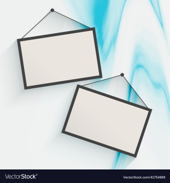two elegant realistic photo frames