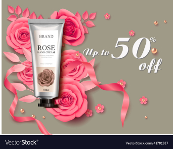 rose flower hand cream