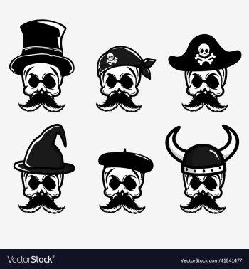 pirate skull and crossbones set icon