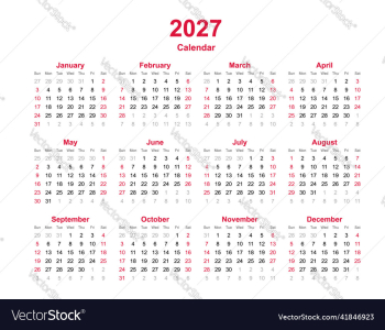 calendar year 2027