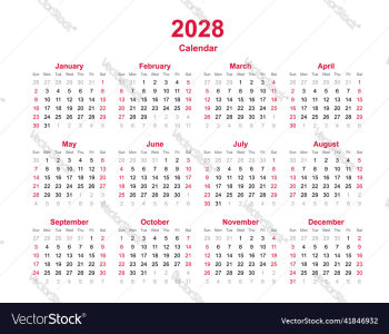 calendar year 2028
