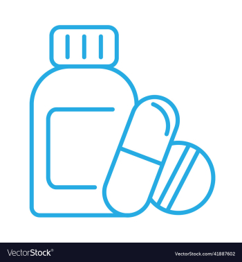 bottle of medicine with pills