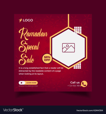 ramadan sale banner social media post design