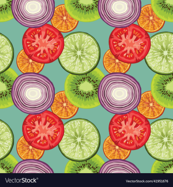fruits and vegetable seamless design pattern