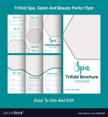 trifold template for spa salon and beauty parlor
