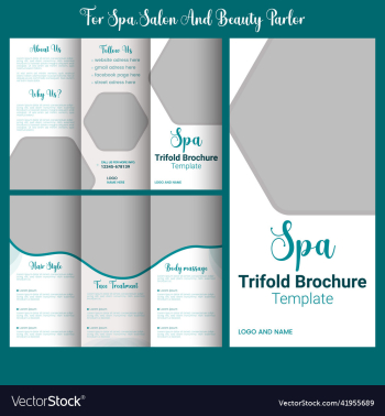 trifold template for spa salon and beauty parlor