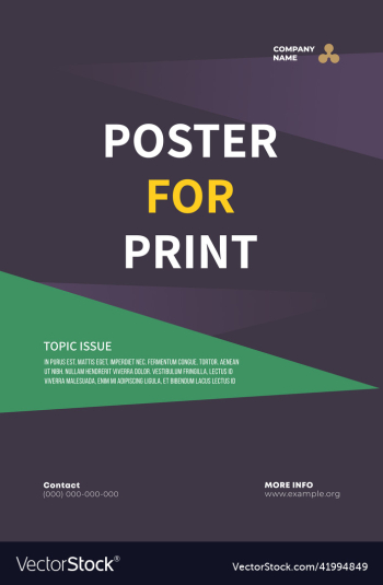 template minimal design for flyers posters