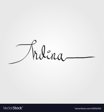 hand writing ardina name or word