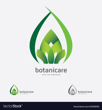 botani care - green tea leaf logo