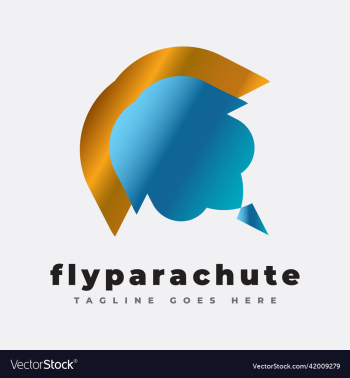 flying parachute logo