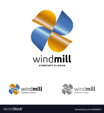 wind mill and energy logo