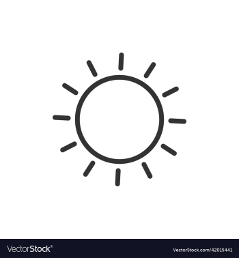 bright sunshine sun light doodle outline icon