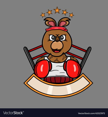 mascot bear boxing logo