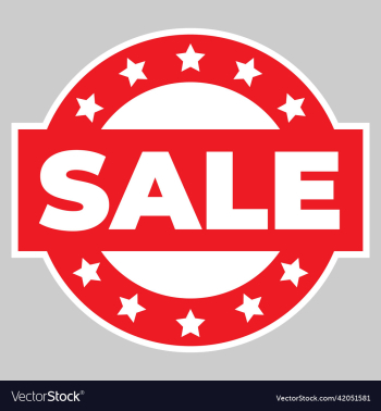 sale isolated icon sticker red sign