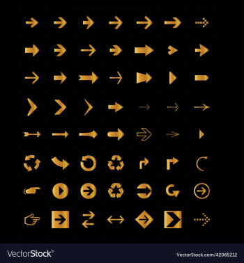 gold segd arrow symbols icons