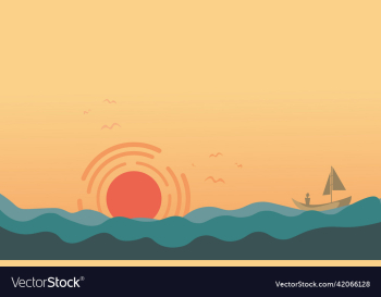 sunset and fisherman wallpaper minimalist hd