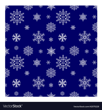 winter seamless pattern of snowflakes white